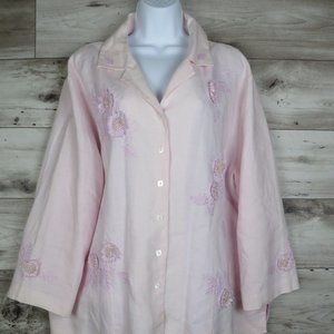 Carole Little* Women's Long Sleeve Button Down Straight Hem Lined Jacket~Size 2X